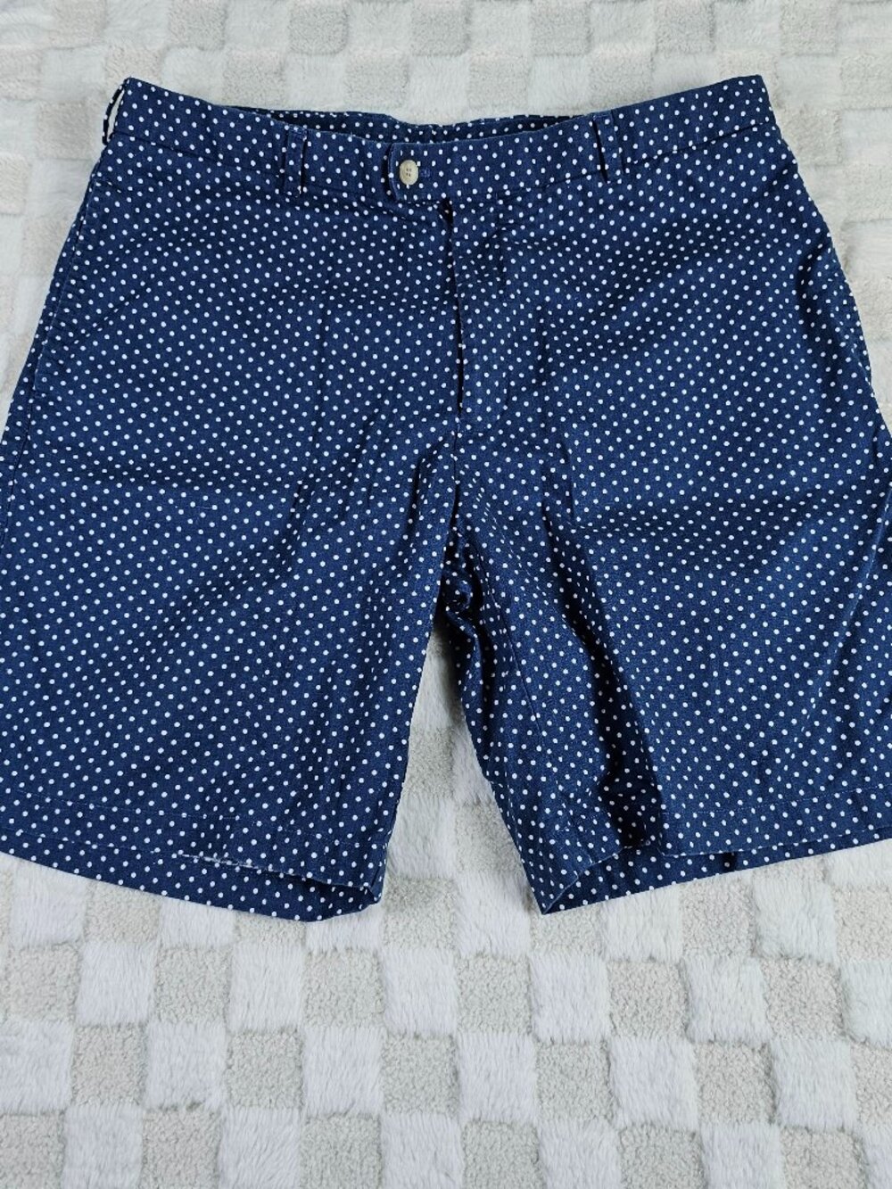 Peter Millar Men's Navy Blue Polka Dot Shorts Size 36